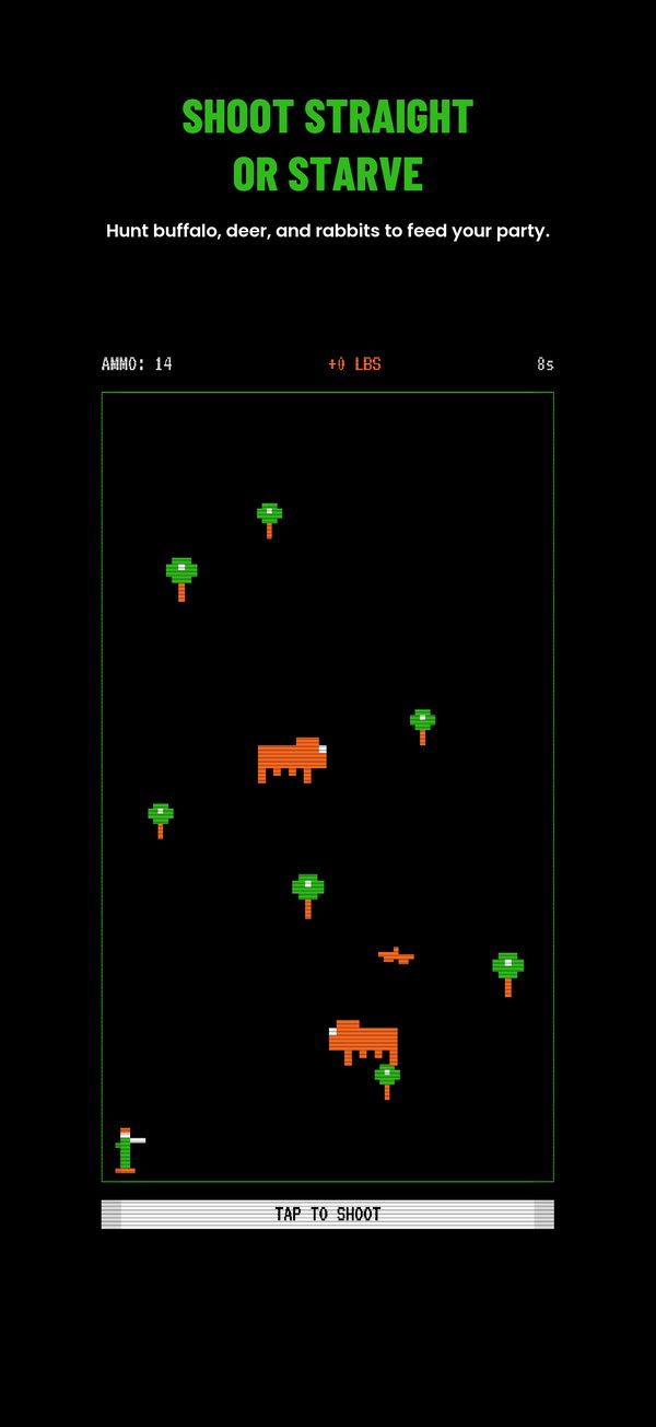 Hunting buffalo and deer in the pixel woods